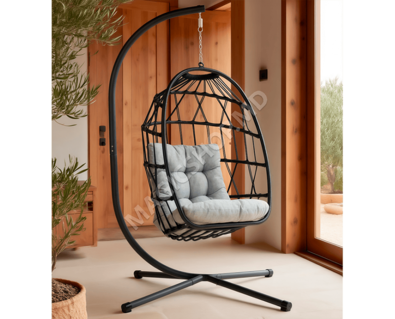 Balansoar de tip cocon Roma Black / Grey